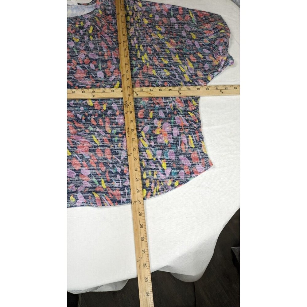 Westbound Women's Multi Color Pastel Confetti Short Sleeve Blouse Plus Size 2X - Picture 6 of 12